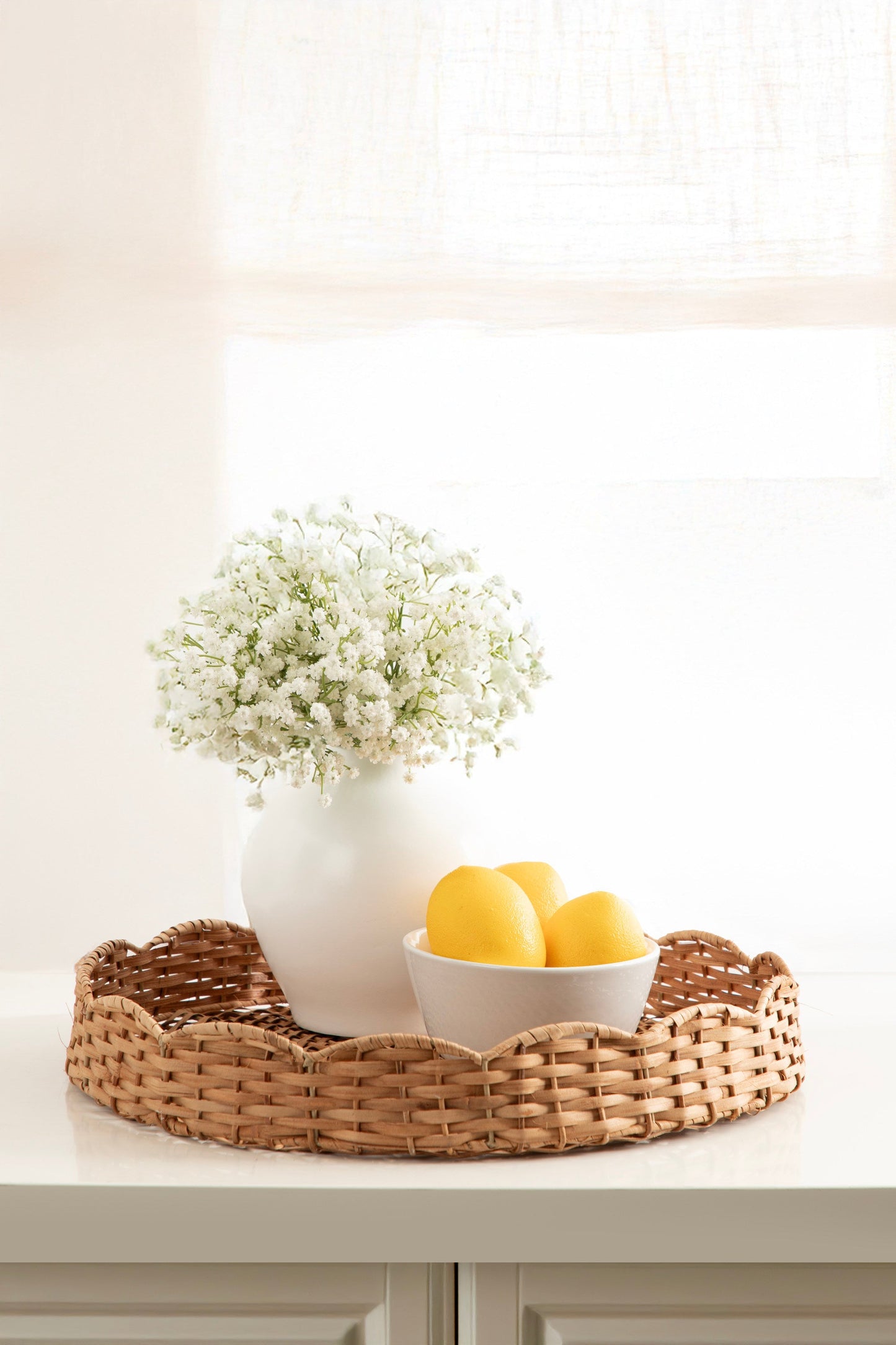 Wavley Rattan Round Tray